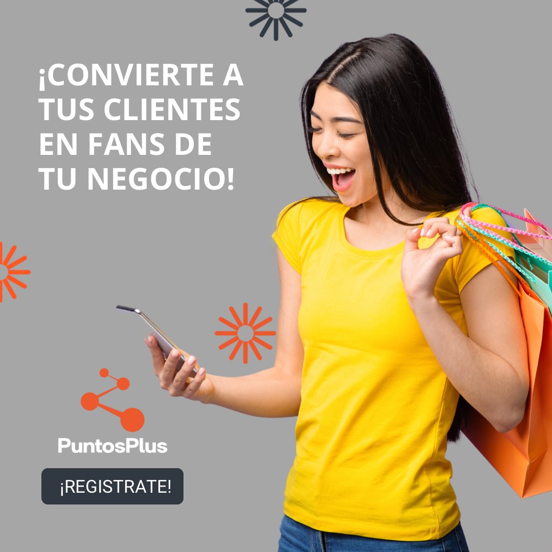 PuntosPlus's tweet photo. Con @PuntosPlus, transforma a tus clientes en fans de tu negocio. Retén a tus clientes y ofrece beneficios adicionales como un catálogo de premios y una experiencia de usuario sencilla. 🎉👥 #lealtad #programadelealtad #negocio #clientes #premios https://t.co/AgEbYkXP0V
