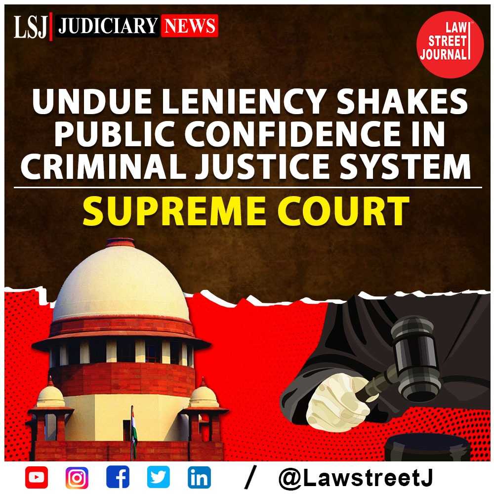 LawstreetJ's tweet photo. Undue leniency shakes public confidence in criminal justice system: Supreme Court.
Read Full Article https://t.co/gXFtR2n5GF
#SupremeCourt #UndueLeniency #BrutalRape #MurderCase #LawstreetJ https://t.co/kixBPbcaf3