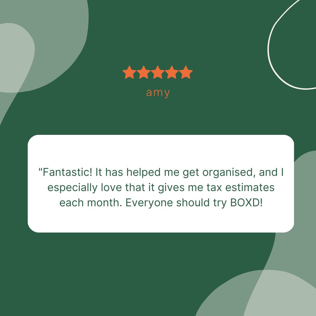 Another happy BOXD member! Try this must-have self-employed app today for FREE! 

Download via the website: boxd-app.com

#selfemployed #app