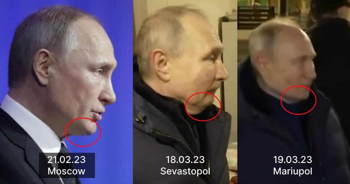 AnotherNafo's tweet photo. Apparently Peskov does not want you to know about #putinBodyDoubles 🤡🤡🤡 https://t.co/8QkeC3BDOR