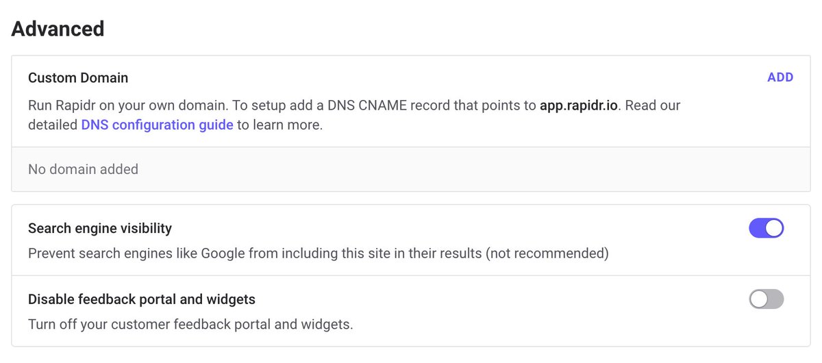 rapidr_io's tweet photo. Hide Customer Feedback Portal in Rapidr now. 💯

Want to track feedback privately without divulging customer information to competitors?

Use Rapidr for internal team feedback and hide your feedback portal to make feedback boards private without divulging customer information. https://t.co/b6j3TPYiRR