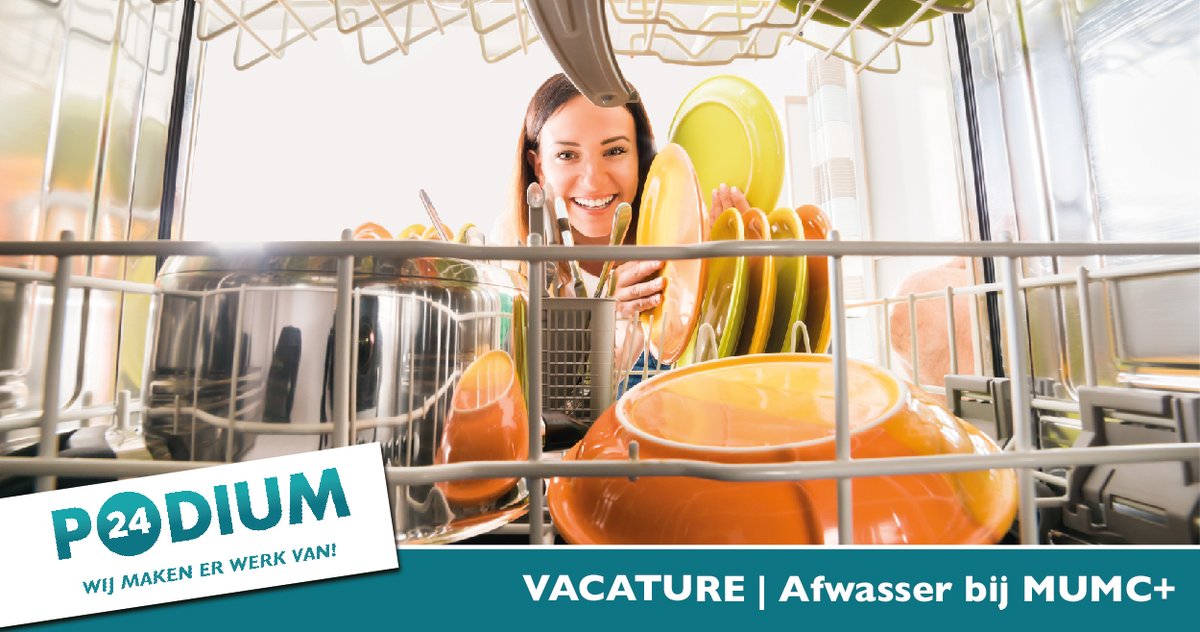 Wil jij aan de slag als afwasser bij het MUMC+? Een leuke baan in een gezellig team van 6 collega’s bij een mooie organisatie. En.. met diverse doorgroeimogelijkheden! Check de volledige vacature hier (👉 podium24.nl/home/werkpodiu…) en reageer!
