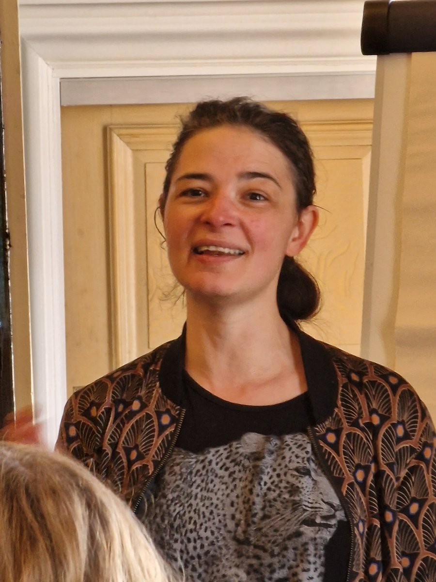 Had a fabulous morning listening to the brilliant <a href="/ElenCaldecott/">Elen Caldecott is not here</a> at <a href="/CDFKidsLitFest/">Cardiff Children's Literature Festival</a> talking about writing and #TheBlackthornBranch. Someone couldn't even wait until they got home before starting it 😊😍