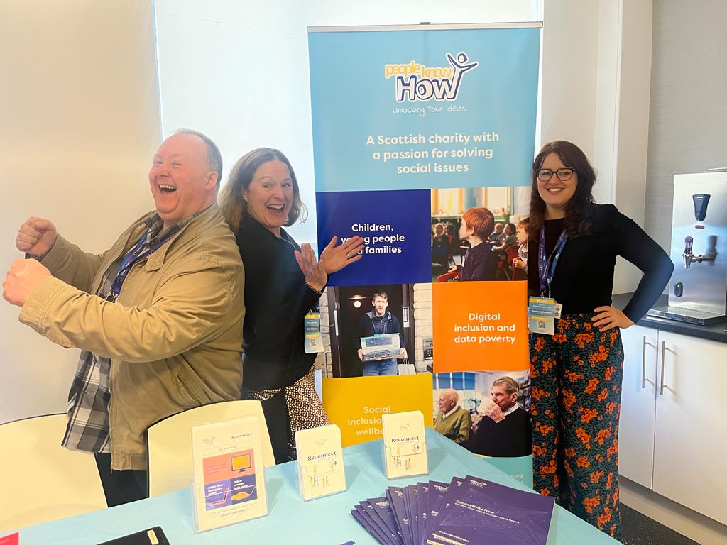 PKHinnovation's tweet photo. We're having lots of fun at Thriving in a Digital World, the digital symposium in #Edinburgh held by @BICSecretariat. Come say hi at our stall and chat all things #DigitalInclusion!

#BICSG2023 #BritishIrishCouncil #DigitalInclusuon #ConnectivityNow https://t.co/sizhbSDU1n