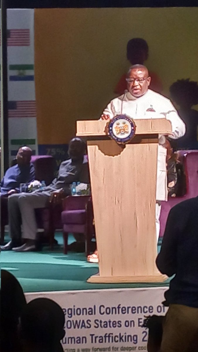 modestekrah's tweet photo. #EHTC2023 Opening keynote address of  #HumanTrafficking Regional Conference by President Rtd. Brigadier Dr. Julien Maada Bio of #SierraLeone. @expertisefrance @EU_Commission @solidarite2021 https://t.co/bjXEBQfyuP