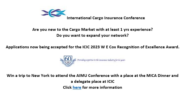 cargoconference's tweet image. Visit our website to learn more about the WE Cox Recognition of Excellence Award - Applicants now being accepted.
#ICIC #recognitionofexcellence #ICIC2023