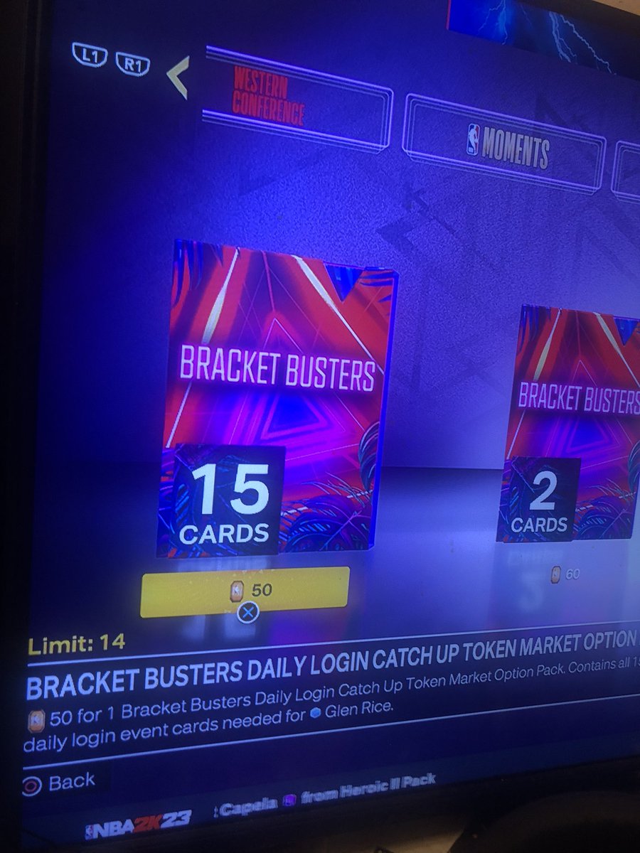 SuperZayan's tweet photo. @NBA2K_MyTEAM bought the Bracket Busters Daily Login Catch Up Option Pack after the login event ended. We don’t see where in the description  it mentions the dates you must login. I had to research online to find this out. Is there another way to get the players or a refund? https://t.co/PELhJvlQdz