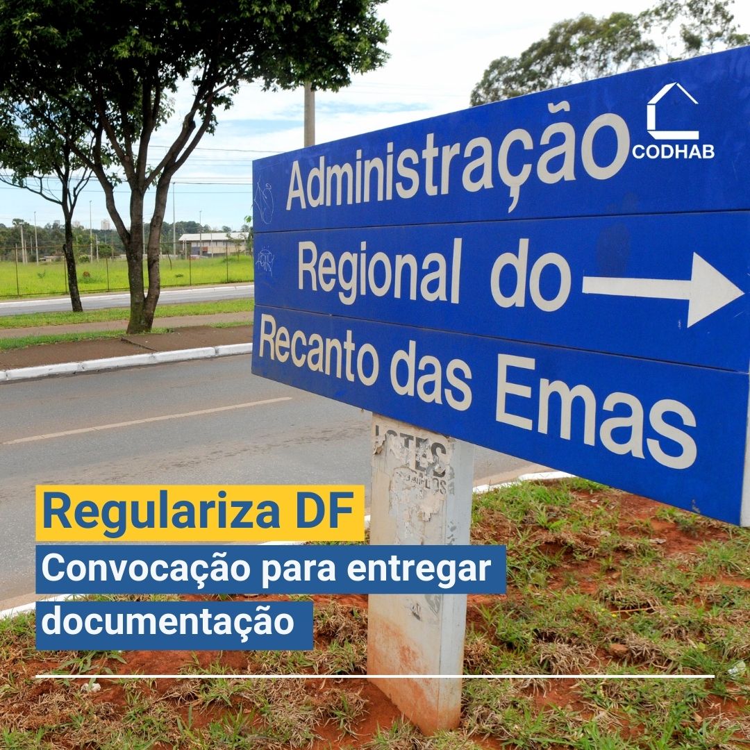 CodhabDF's tweet image. Regulariza DF: Convocação de moradores do Recanto das Emas para coleta de documentos

Acesse o edital: codhab.df.gov.br/postagem/regul…

#codhabdf #GDF #regularizadf
