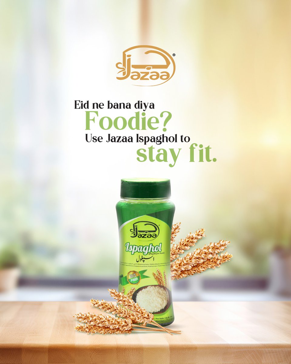 jazaaglobal's tweet photo. As you indulge in your delicious Eid treats, make sure to balance it out with the goodness of Jazaa Ispaghol.
Buy now:
Website: https://t.co/fDSzBqstXx
WhatsApp: 0333-2672078
#Jazaa #JazaaGlobal #EidMubarak #Ispaghol https://t.co/iTM5O7gj8S