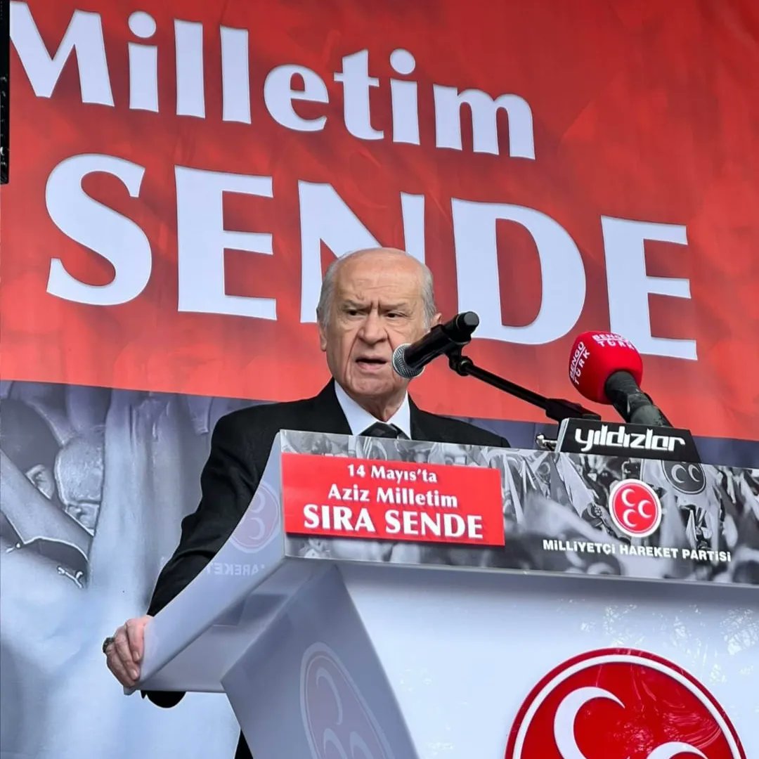 mhpMelikgazi's tweet photo. Genel Başkanımız Sayın Devlet Bahçeli, ‘‘14 Mayıs’ta Aziz Milletim Sıra Sende’’ Nevşehir Mitingi'nde Vatandaşlarımıza Hitap Ediyor. https://t.co/rZLsqr8DWl