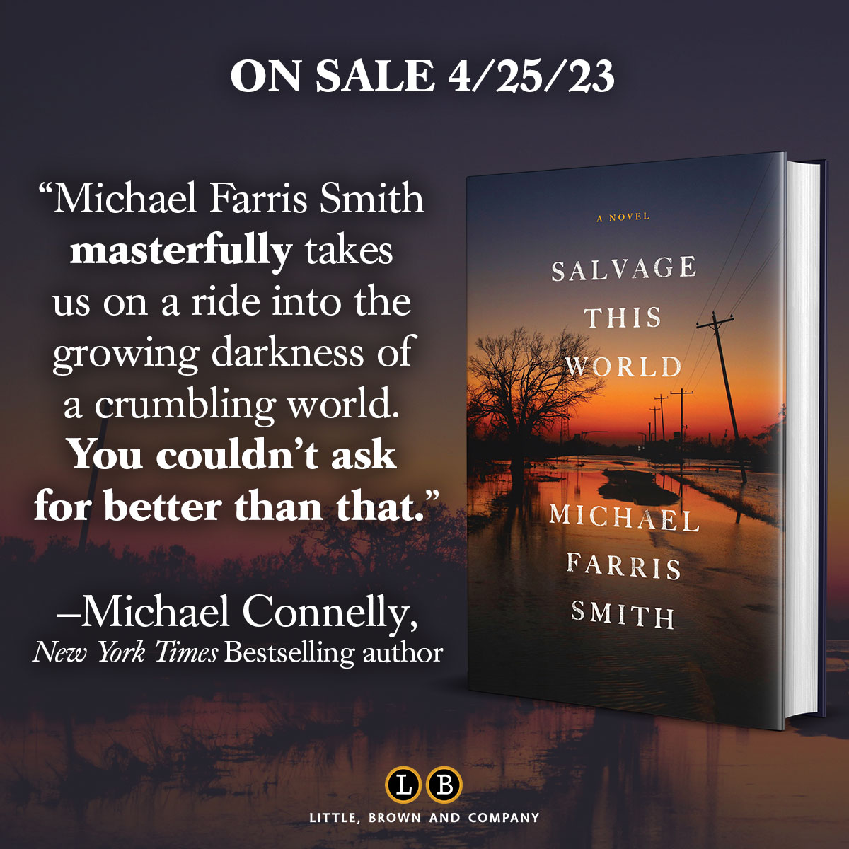 Rise and shine, it’s pub day for Salvage This World, available wherever you buy books. Excited to have this one out in the world. @littlebrown @Trident_Media