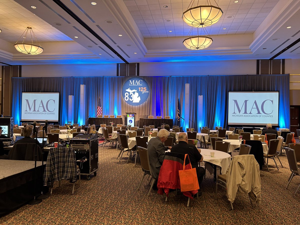 MIcounties's tweet photo. Day 2 of our Lege Conf is under way at Lansing Center with plenary speeches from Matt Chase of @NACoTweets and Chris Harkins of @MIStateBudget  #Counties2023 https://t.co/5Yor1nHuBA