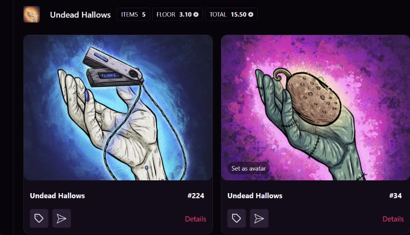 Unity Academy (@unityacademyinc) on Twitter photo 1x $80 | 3 SOL <a href="/UndeadGenesis/">Undead Genesis ☠️</a> NFT Giveaway
🎉 | 1x Undead Hallow NFT ($80)
How To Enter:
1️⃣ Follow @UnityAlphaDAO & <a href="/UnityLabs__/">Unity Labs 🧪</a>
2️⃣ Join Our Free Discord | Link in Bio
3️⃣ RT • Tag 3 Friends
⏰ | 24 Hours
#NFTs #NFTGiveaway #ETHGiveaway 1x $80 | 3 SOL <a href="/UndeadGenesis/">Undead Genesis ☠️</a> NFT Giveaway
🎉 | 1x Undead Hallow NFT ($80)
How To Enter:
1️⃣ Follow @UnityAlphaDAO & <a href="/UnityLabs__/">Unity Labs 🧪</a>
2️⃣ Join Our Free Discord | Link in Bio
3️⃣ RT • Tag 3 Friends
⏰ | 24 Hours
#NFTs #NFTGiveaway #ETHGiveaway