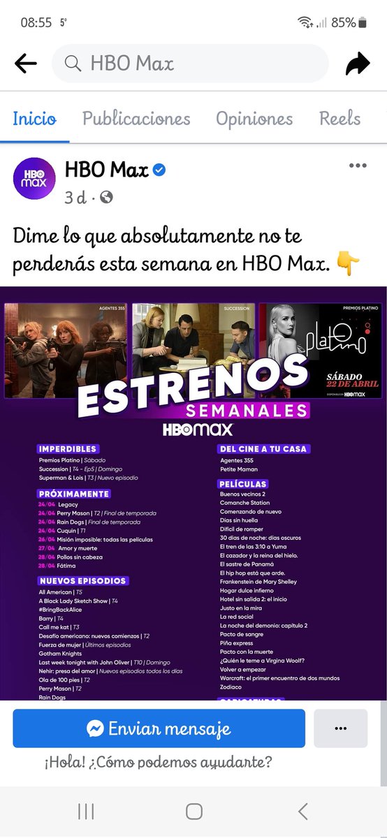MariaLuz75's tweet photo. @HBOMaxLA que pasó con los capítulos de esta semana de Fuerza de Mujer??? https://t.co/Ya8rxX7OCw