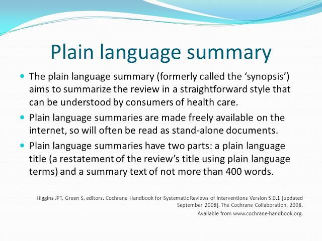 damakusuma's tweet photo. Di kedokteran, selain jurnal ilmiah yang "kaku-kaku amat" ada kok format PLS untuk mempermudah pemahaman terutama bagi penerima pelayanan kesehatan seperti di @CochraneIna https://t.co/uQOMle3wfR