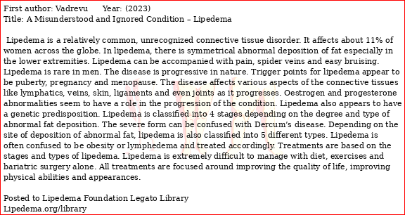 LipedemaBytes tweet media