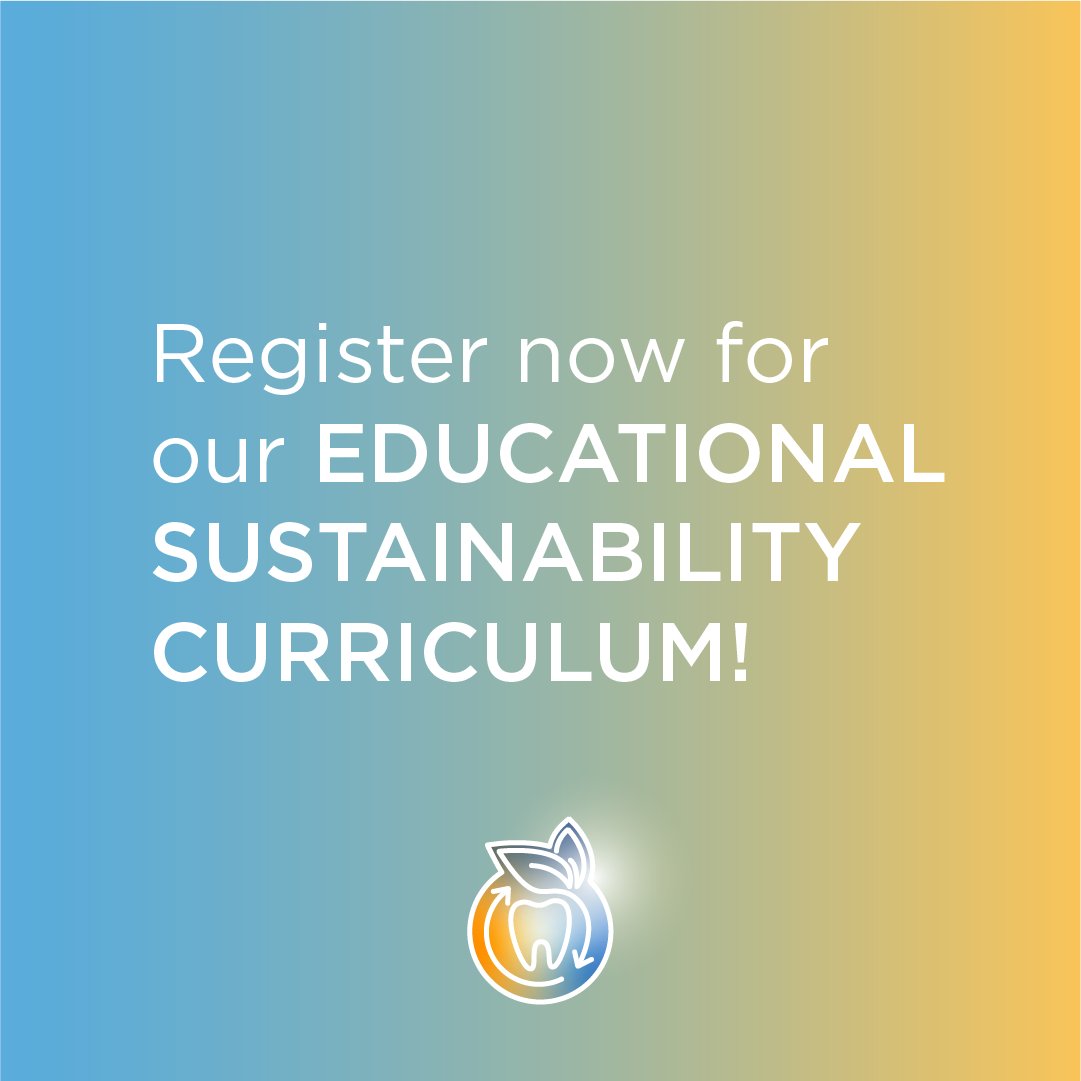 DentsplySirona's tweet photo. Our Sustainability Educational Curriculum is the perfect opportunity to learn about #sustainabledentistry and make a difference. 🌱 Don't miss out on this chance to gain valuable knowledge and to make the world a little brighter. https://t.co/QhUboD3ZbK 

#DSTakingAction https://t.co/gD9PgiP9Gk