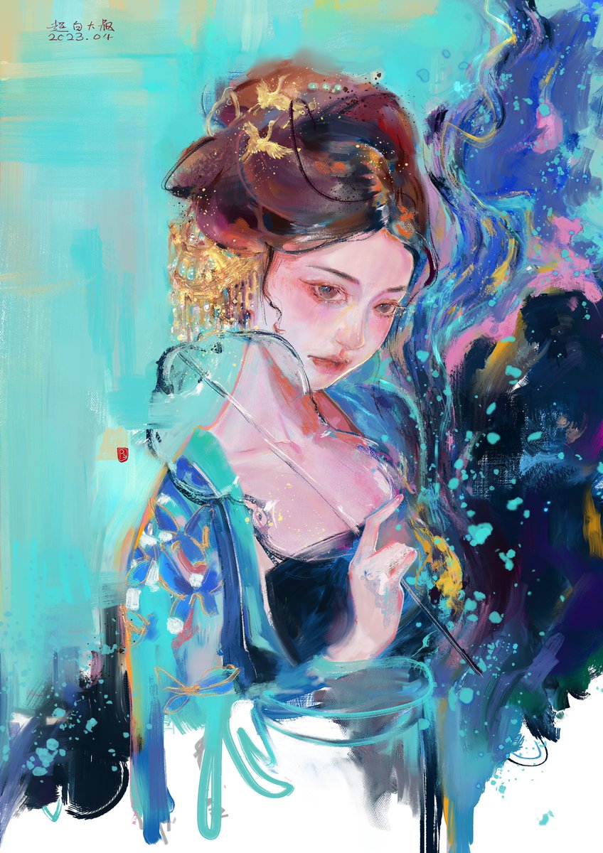 ChaoBai1991's tweet photo. 看尽春花秋月丨就是板绘
#oilpainting #超白大叔 #unclewhite #超白  #art #painting #draw #artworks #illust #pencil #doodle #artist #sketch #oilpaintingoncanvas https://t.co/2Wo9CQsfe2