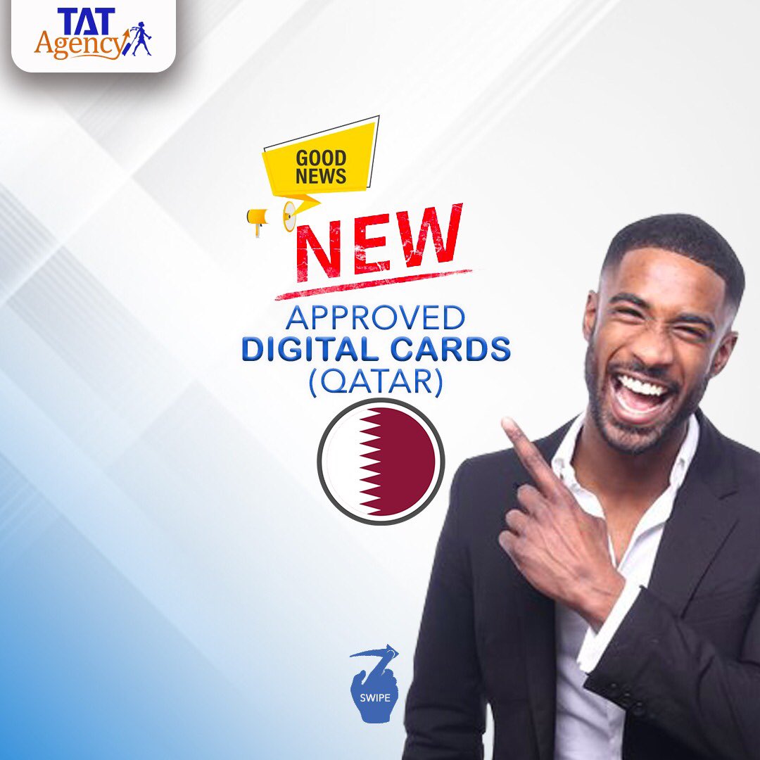 tatagencyng's tweet photo. Newly Approved Qatar Digital Cards✅
The wait is finally over😊💃🏻 our clients highly-anticipated digital cards to Qatar have finally been given the green light.
Qatar visa is now available!!
Requirements:
International passport
Passport photograph
.
#Qatardestination #LISA https://t.co/agcbeYTN21