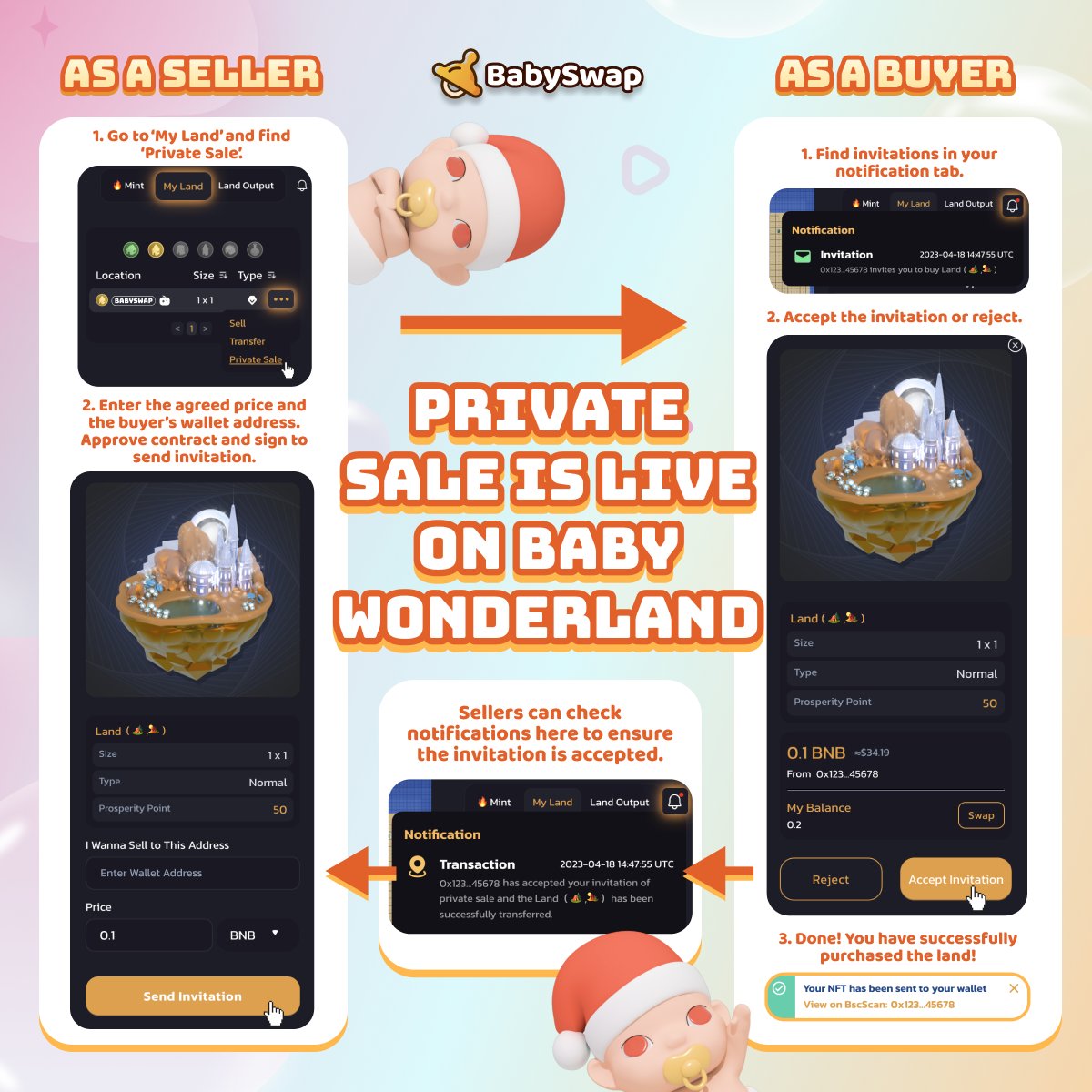 BabySwap #Baby the Landlord ποΈ (@babyswap_bsc) on Twitter photo Have you used Private Sale (Sellers ππ» Buyers) on #BabyWonderland? π
What platform do you use to communicate with babies? π£οΈ
How many deals have you made by far? π€©
Make Offer (Buyers ππ» Sellers) is coming!!
Baby helps baby with security & certainty ππ» land.babyswap.finance/myland Have you used Private Sale (Sellers ππ» Buyers) on #BabyWonderland? π
What platform do you use to communicate with babies? π£οΈ
How many deals have you made by far? π€©
Make Offer (Buyers ππ» Sellers) is coming!!
Baby helps baby with security & certainty ππ» land.babyswap.finance/myland