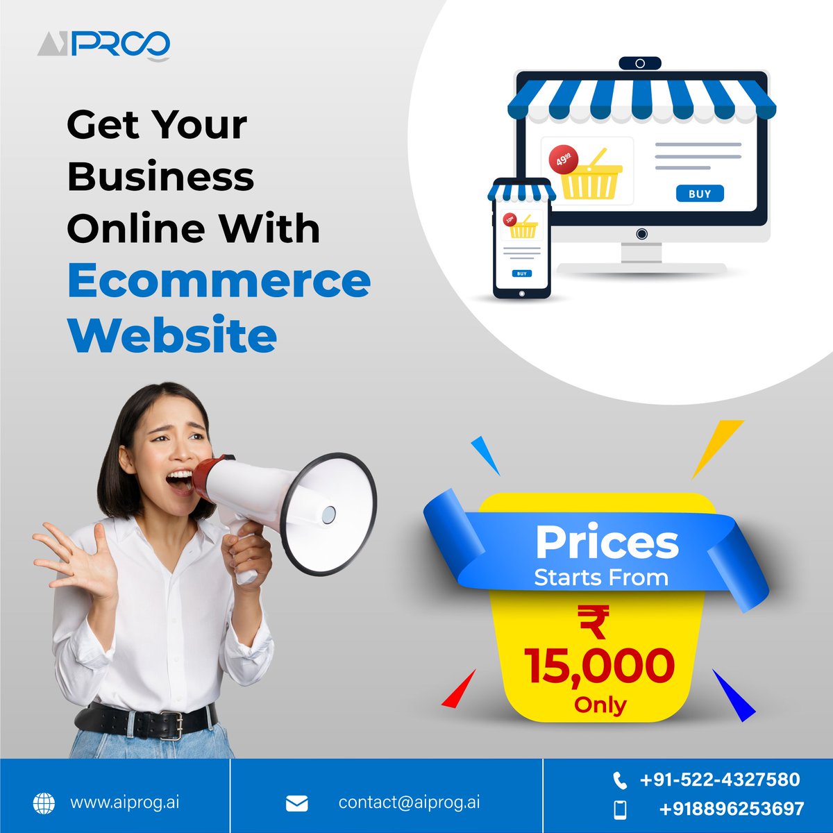aiprog_ai's tweet photo. Get Your Business Online With an E-Commerce Website Starting at Just ₹ 15,000 Only | https://t.co/jVsT79evMX
Get Started>> https://t.co/PqjgUp0USj

#aiprog #ai #ecommerce #business #websitedevelopment #aicommerce #websitedesign https://t.co/cgAAdoketO
