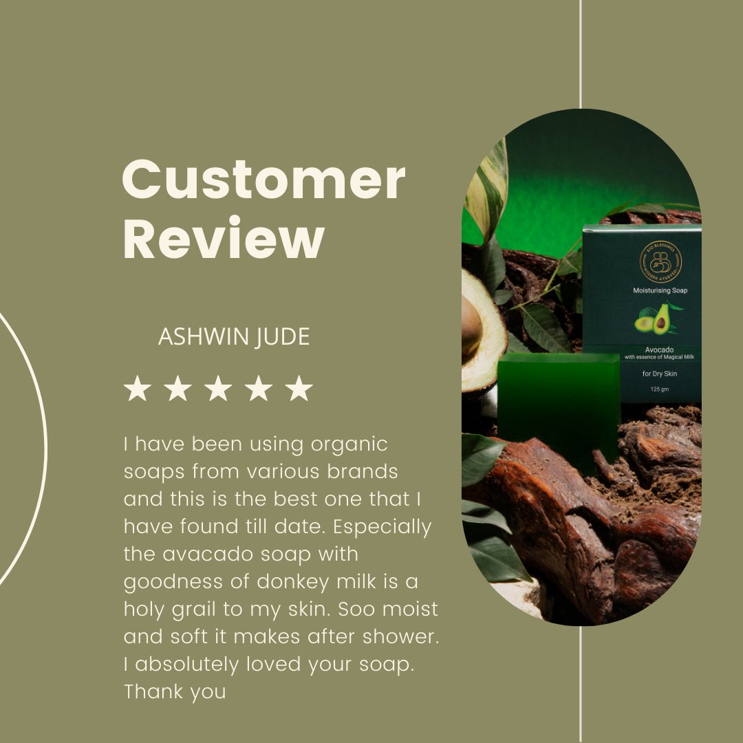 BioBlessings's tweet photo. Our customers are raving about our donkey milk avocado soap! From its nourishing formula to its delightful scent, it's a fan favorite. Swipe left to see what our happy customers have to say! 🙌

#bioblessings #donkeymilksoap #naturalbeauty #naturalskincare #customerexperience https://t.co/48ceQDCtkj