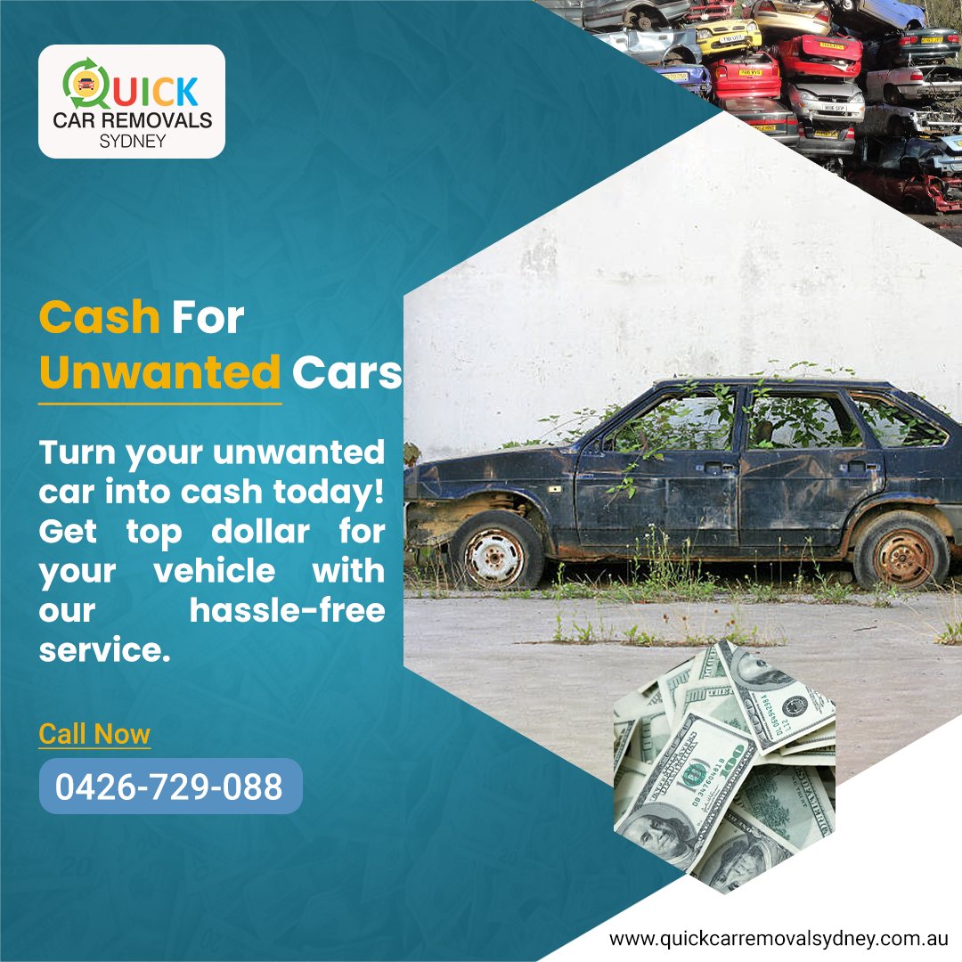 Quickcarremova1's tweet photo. Cash For Unwanted Cars
Turn your unwanted car into cash today! Get top dollar for your vehicle with our hassle-free service.
Call - 0426 729 088
Visit - https://t.co/fMRYqvnUEC

#quickcarremovalsydney #carremovalservice #cashforcars #quickcash #samedayremoval #cashforunwantedcars https://t.co/YsuhlAHQQ3