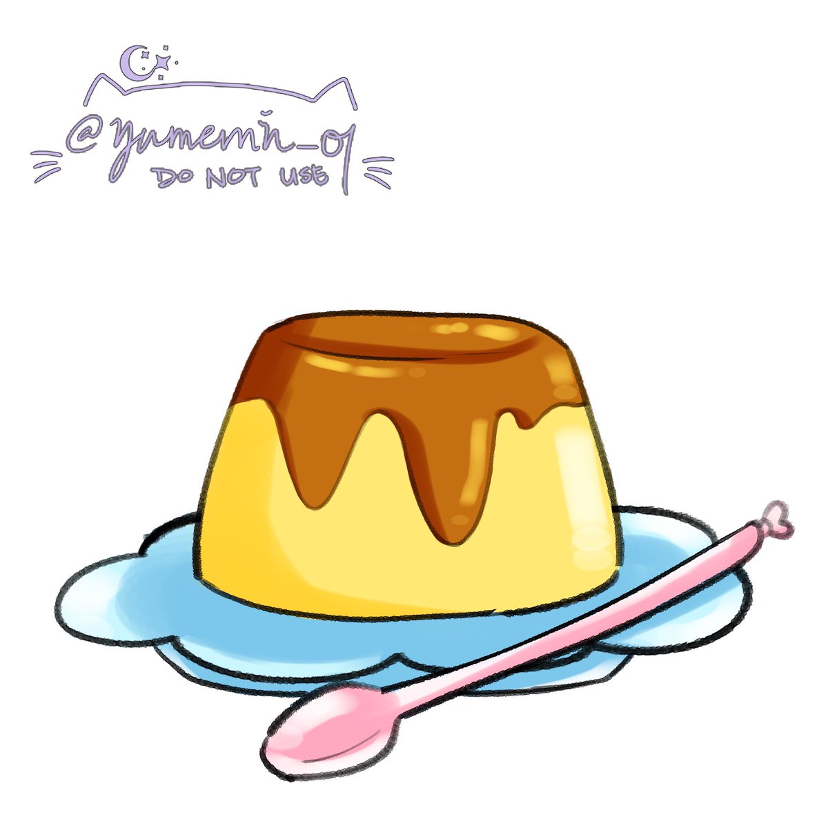 yumemin_01's tweet image. somebody commissioned me to draw pudding for $5