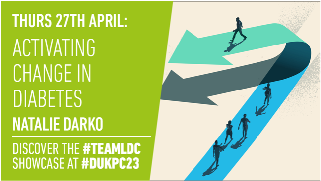 LDC_tweets's tweet photo. Natalie Darko is presenting a session at #DUKPC2023 today on activating change in diabetes.
Don't miss this important presentation!
#DiabetesUK #Diabetes #Activatingchange #TeamLDC https://t.co/P5mwXym87C
