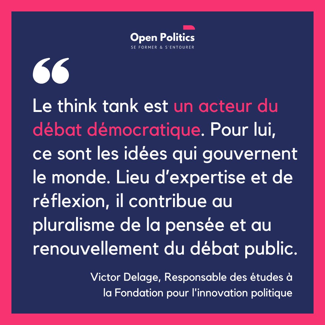 Open Politics (@openpolitics4) on Twitter photo Retour sur l'intervention de <a href="/DelageVictor/">Victor Delage</a> , Responsable des études à la Fondation pour l'innovation politique <a href="/Fondapol/">Fondation pour l’innovation politique</a> , au sein de la #Promotion7 d'Open Politics :
« Le think tank est un acteur du débat démocratique. » Retour sur l'intervention de <a href="/DelageVictor/">Victor Delage</a> , Responsable des études à la Fondation pour l'innovation politique <a href="/Fondapol/">Fondation pour l’innovation politique</a> , au sein de la #Promotion7 d'Open Politics :
« Le think tank est un acteur du débat démocratique. »