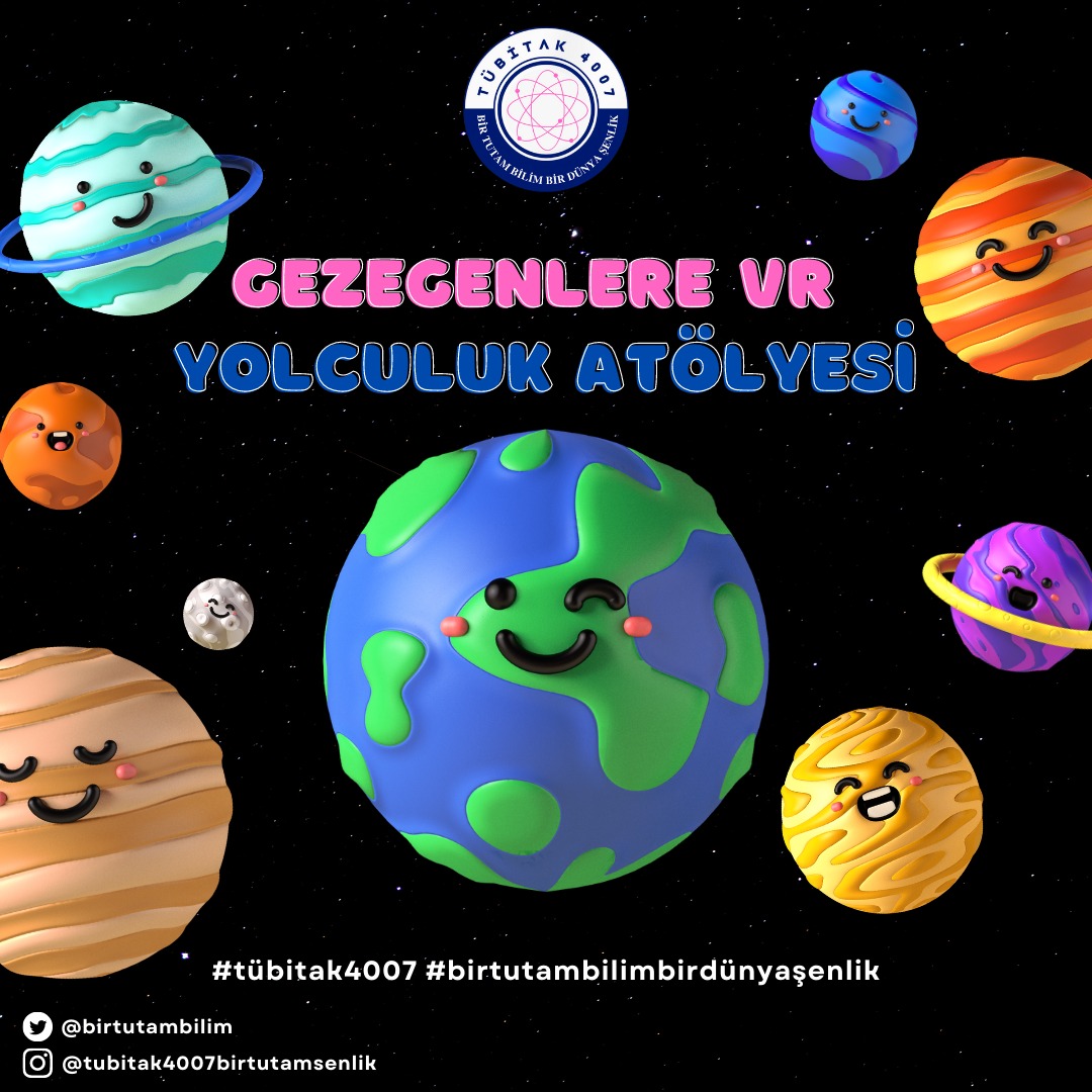 Sevgili Destekçilerimiz,

Bir Tutam Bilim Bir Dünya Şenlik projemiz kapsamında gerçekleştireceğimiz atölyelerimizi sizlerle paylaşıyoruz. Gezegenlere VR Yolculuk Atölyesi ile miniklerimize eşsiz bir deneyim yaşatmayı, eğlendirerek öğretmeyi hedefliyoruz.

🚀 Bekle bizi Hatay! 🤍