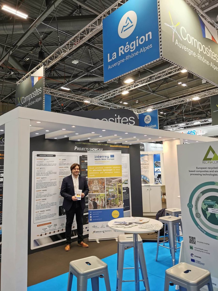 [#JECWORLD2023] Final event for the <a href="/RIGHTWEIGHT2/">RIGHTWEIGHT</a> project ! This is the opportunity to share and and discuss with consortium members.
Don't hesitate to come and meet us to learn more about this European project! 🇪🇺

<a href="/JECComposites/">JEC Group</a> <a href="/INTERREG_NWE/">Interreg NWE</a> #jecgroup #composites #plastic