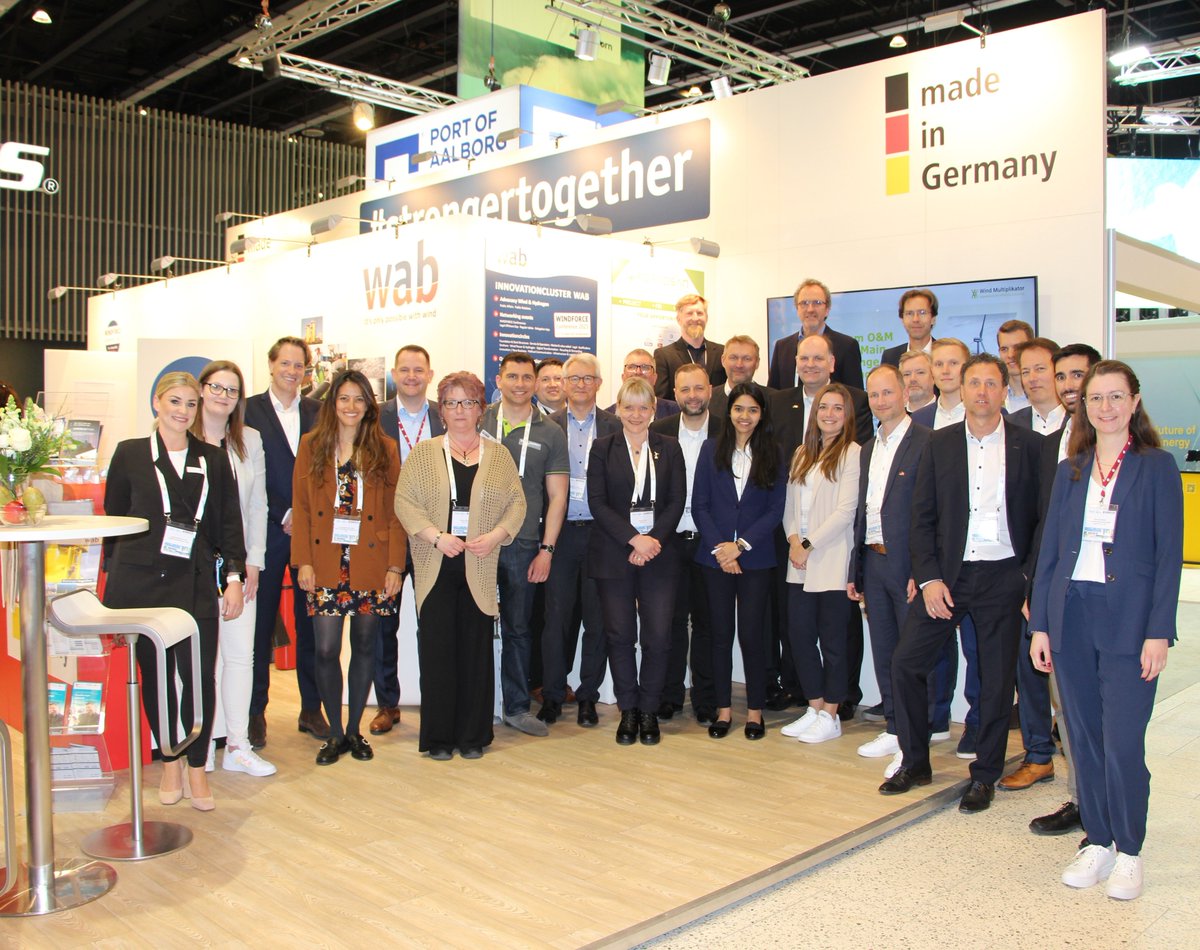 WindEurope 2023: Meeting point WAB joint stand! 👏 The WAB team would like to thank all our co-exhibitors for participating in the WAB joint stand supported by the BMWK Export Initiative and under the umbrella "Made in Germany"😍
Vi ønsker dig en god og vellykket uge i København!
