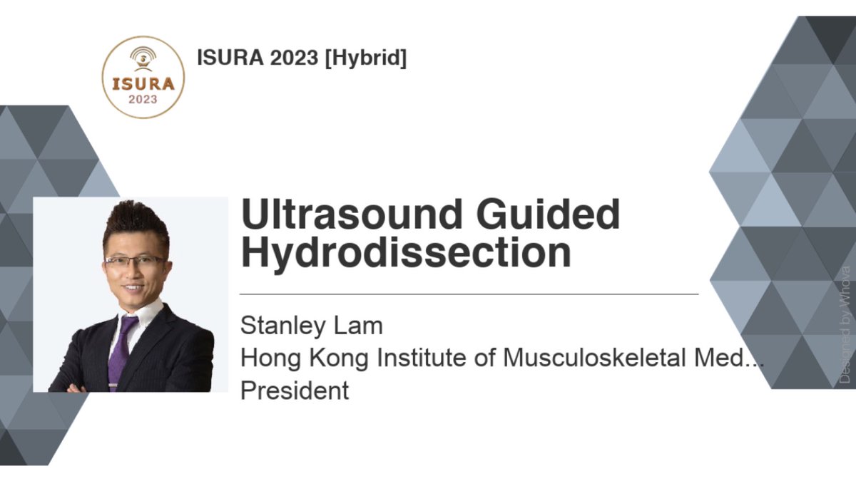 Discover the latest advancements in ultrasound-guided hydrodissection for pain management with Dr. Stanley Lam at #ISURA2023. Don't miss his lecture on this cutting-edge technique that's revolutionizing the field! Register now bit.ly/3SLm2qa #MedTwitter #anesthesia #cme