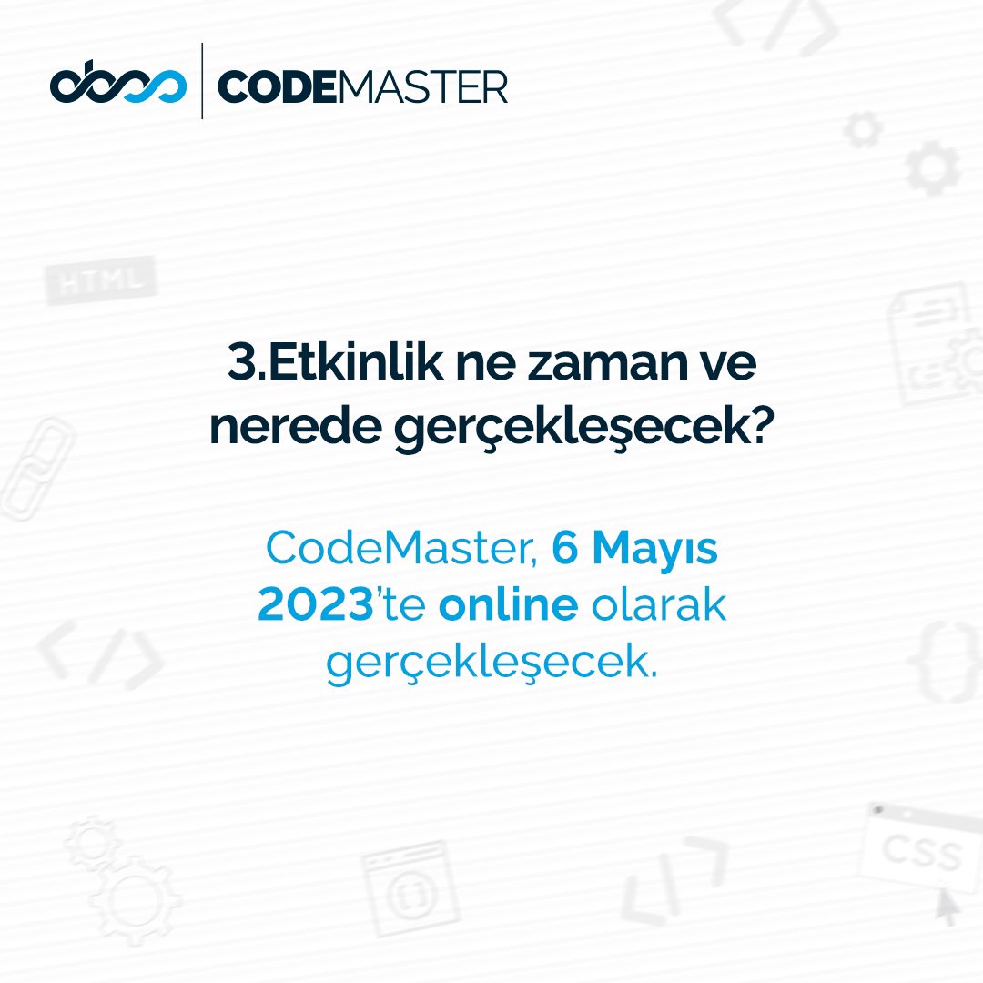 obsstech's tweet photo. 2023’e sayılı günler kaldı! Yarışma hakkında bilmen gereken her şeyi senin için derledik. 📝
Kodlama yeteneğini göstererek 200.000 TL’lik büyük ödülü ve okul bazlı ödülleri kazanma şansı için hemen aşağıdaki linkten başvurunu tamamla.👇
https://t.co/qb9AjEFUQx
#OBSS #CodeMaster https://t.co/kvryaKTQEC