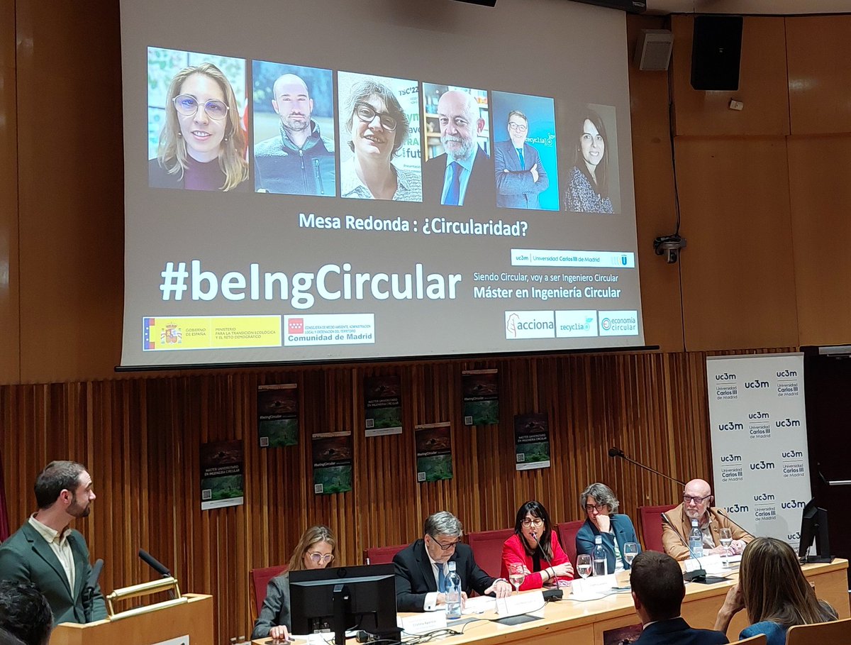 parqUC3M's tweet photo. Panel de las entidades con programas de #EconomíaCircular , y parte del Master #beIngCircular https://t.co/NGtBd3l8DL