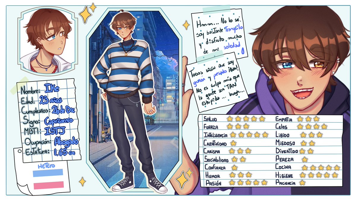 MikaryAkawa's tweet photo. Dejo fichas de mis ocs por aquí sjjssj para tener mis cuentas activado osiosi #oc #art #fichaoc https://t.co/ou30bBXJ5N