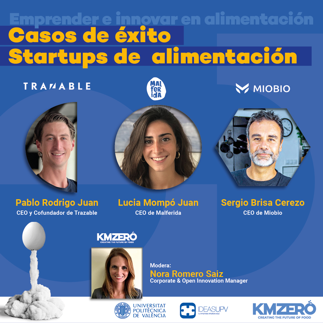 📣  Conoce nuestros ponentes en Emprender e Innovar en Alimentación <a href="/IDEASUPV/">IDEAS UPV</a> <a href="/UPV/">Universitat Politècnica de València</a> 
Pablo Rodrigo- CEO <a href="/trazable_io/">trazable.io</a>
Lucía Mompó- CEO <a href="/malferida/">Malferida</a> 
Sergio Brisa- CEO <a href="/miobiovalencia/">Miobio</a> 
Inscríbete 👇enterticket.es/eventos/empren…