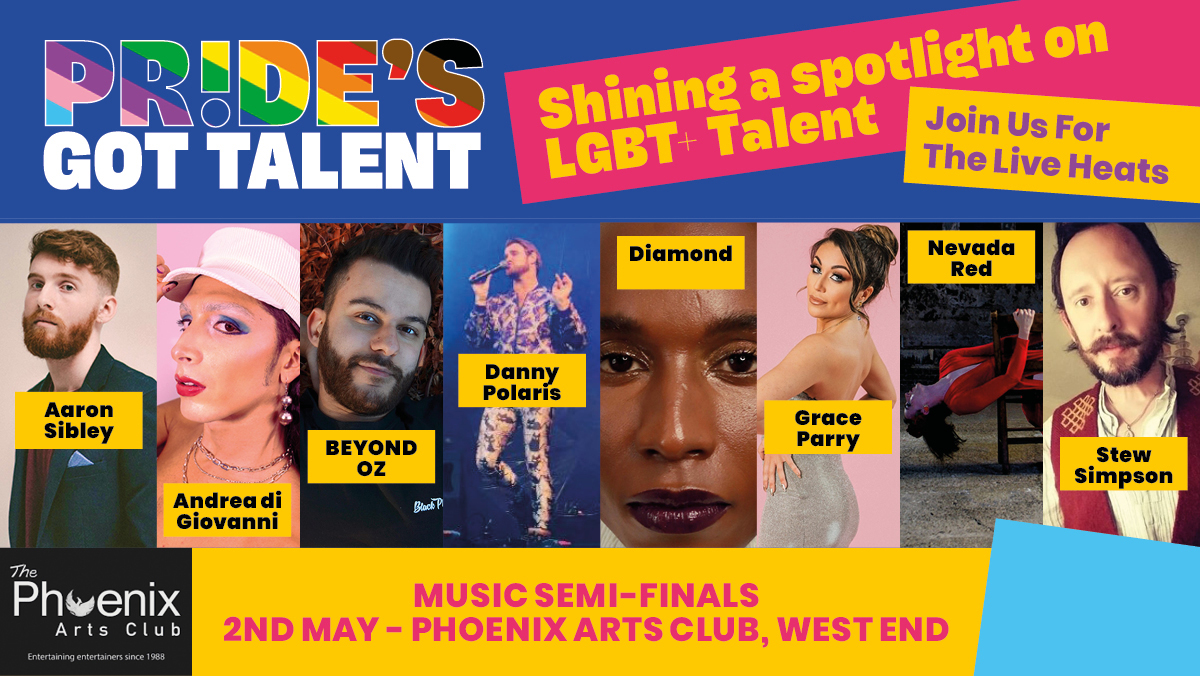 Pride in London (@prideinlondon) on Twitter photo Join us at <a href="/phoenixartsclub/">Phoenix Arts Club</a> on the 2nd and 3rd May for the #PridesGotTalent 2023 Music Semi Finals!
🎟️: phoenixartsclub.com/events/prides-… Join us at <a href="/phoenixartsclub/">Phoenix Arts Club</a> on the 2nd and 3rd May for the #PridesGotTalent 2023 Music Semi Finals!
🎟️: phoenixartsclub.com/events/prides-…