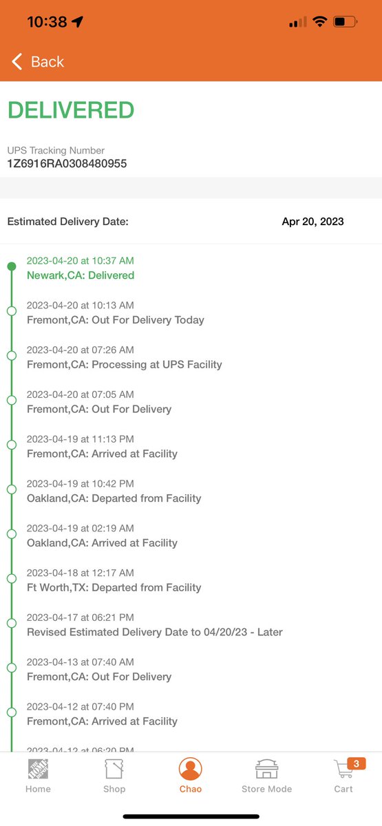 ShanXraysss's tweet photo. @HomeDepot I placed an order via https://t.co/TUD12DntEy on April 8 and still can’t get my order on April 25! More frustrating is I can’t even know where is my order and when I am able to receive it. https://t.co/1ZWhJ9hDj2
