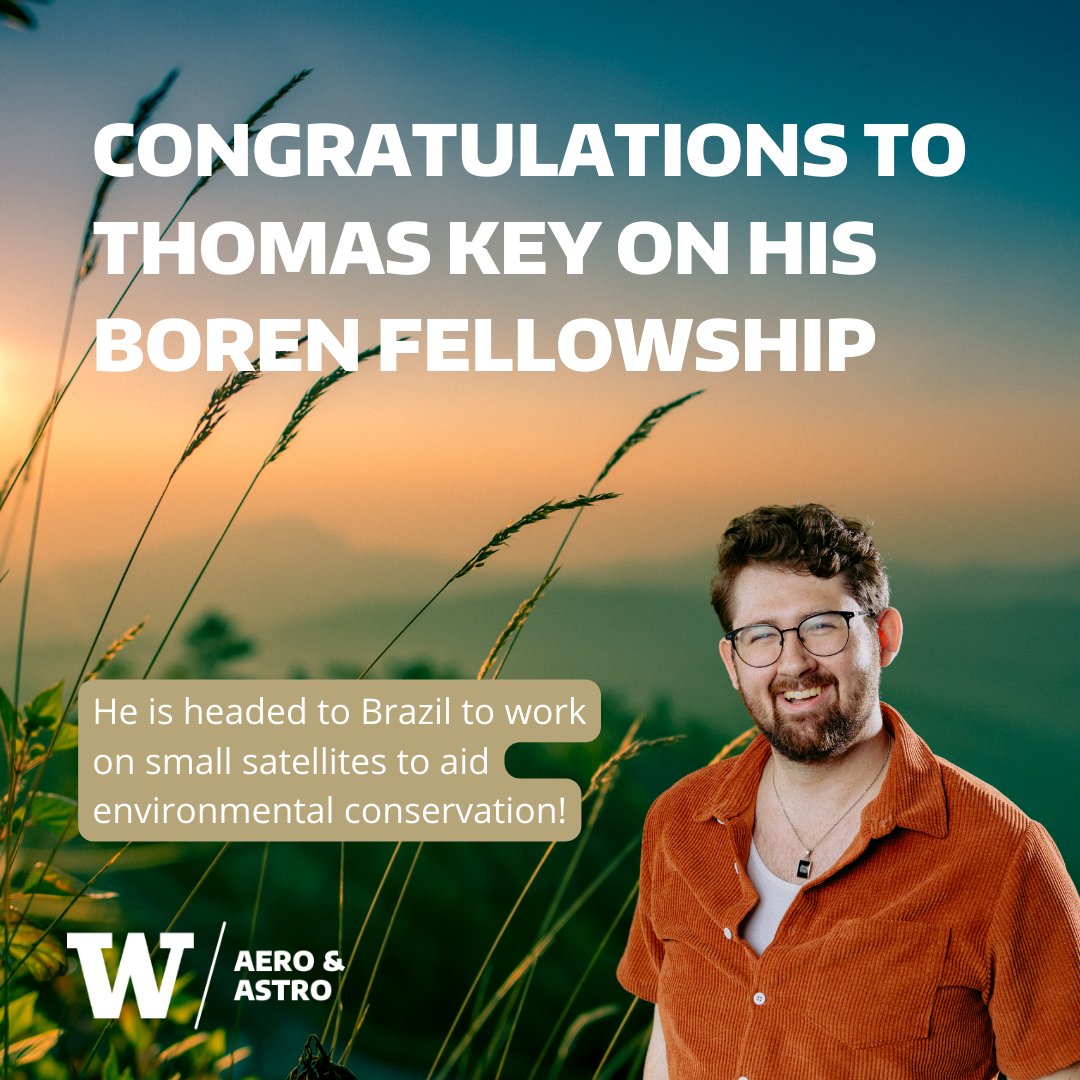 Congratulations to Thomas Key on being awarded the Boren Fellowship! Key, A&A grad student will travel to Brazil to complete research.