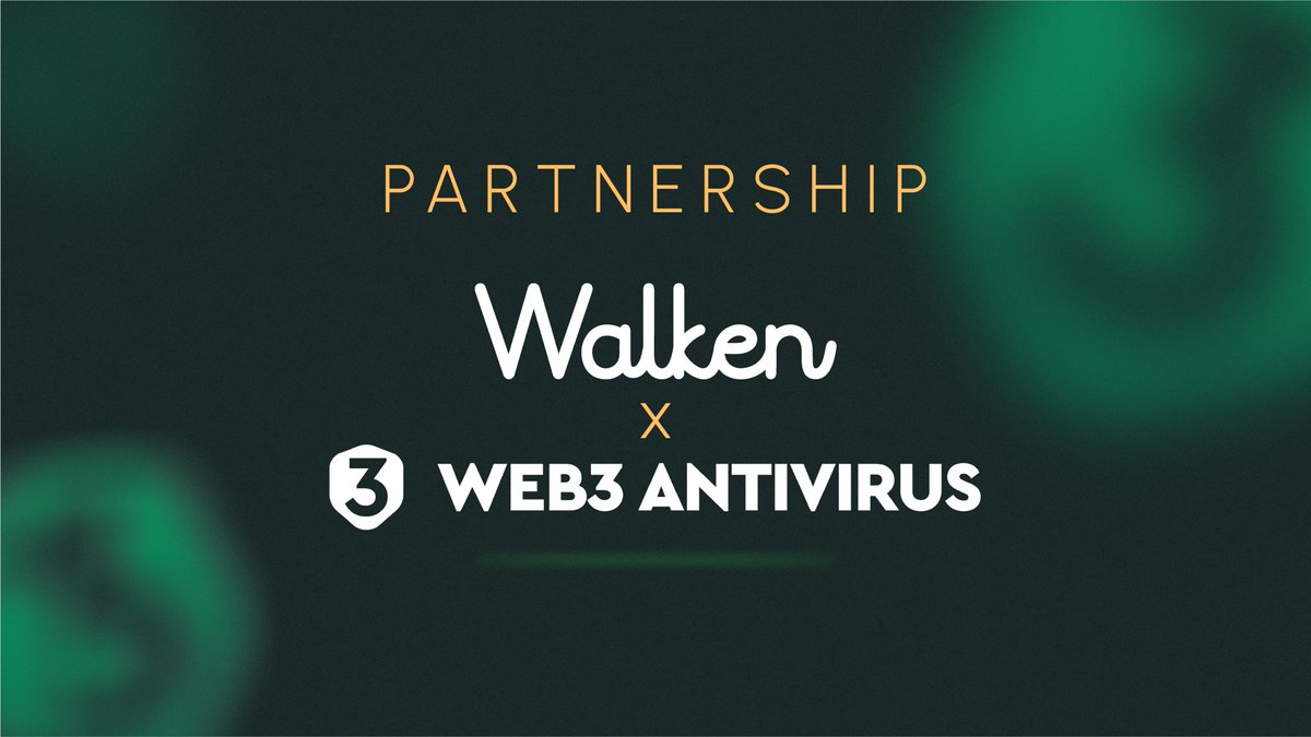 📣 WALKEN X WEB3 ANTIVIRUS

We are thrilled to announce our partnership with <a href="/web3_antivirus/">Web3 Antivirus</a> ! Their Chrome and Brave extension identifies threats 🔍 and warns users 🚨 about any potential risks and scams, thus providing an additional layer of security 🛡

🚀 Follow this link and