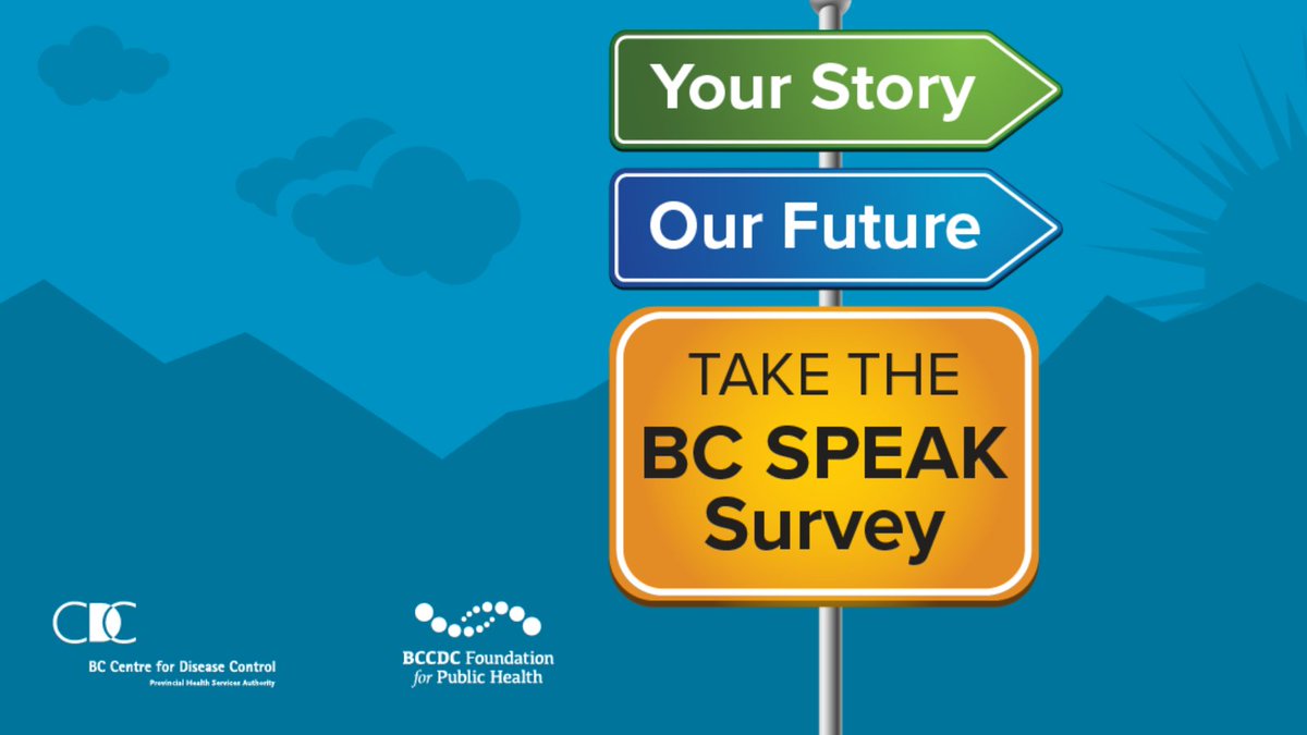 The SPEAK survey is live! We want to hear about your physical and mental health and social and economic well-being. Have your say and help improve the health of your community at bccdc.ca/SpeakSurvey
#BCSpeakSurvey