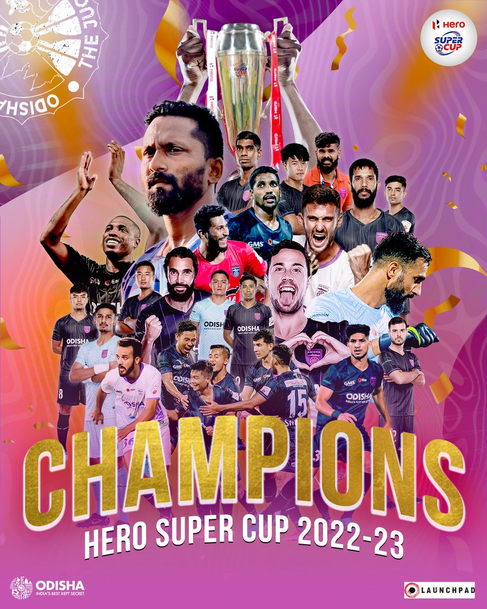 Ｃ．Ｈ．Ａ．Ｍ．Ｐ．Ｉ．Ｏ．Ｎ．Ｓ

The #HeroSuperCup comes to the City of Temples and the Land of the Lord!💜

• ℂ𝕝𝕚𝕗𝕗𝕠𝕣𝕕'𝕤 ℂ𝕙𝕒𝕞𝕡𝕚𝕠𝕟𝕤 •

#OdishaFC 🏆 #COYJ 😤