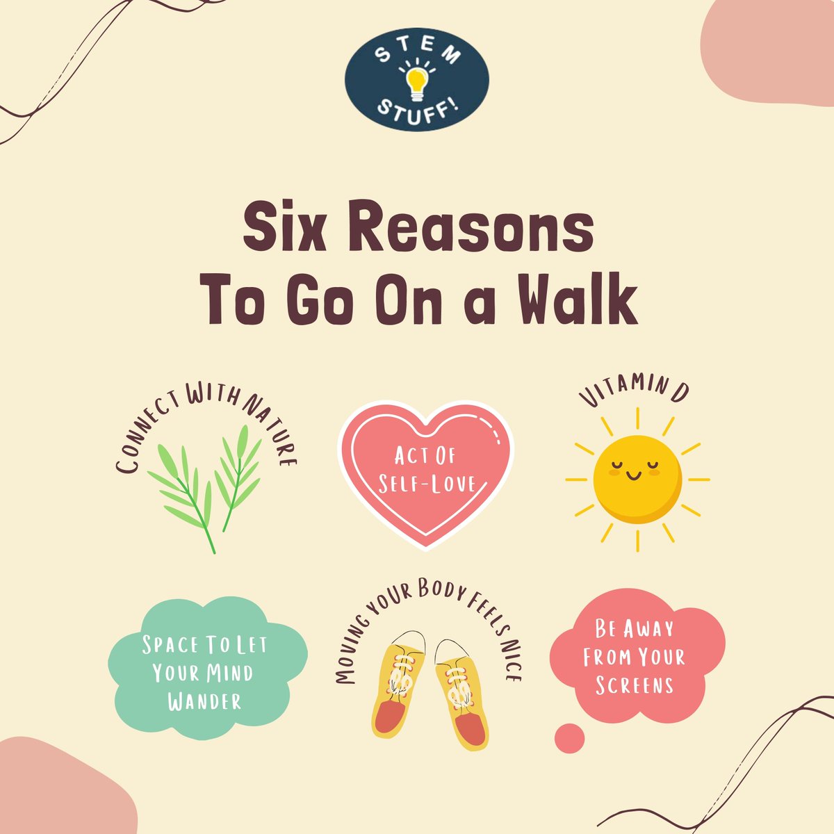 Take a step towards better physical and mental health! Check out these six compelling reasons to go on a walk and start reaping the benefits today. 
. 
. 
𝐒𝐡𝐨𝐩 𝐍𝐨𝐰: amazon.com/stemstuff?maas…
.
.
#stemstuff #stemtoys
