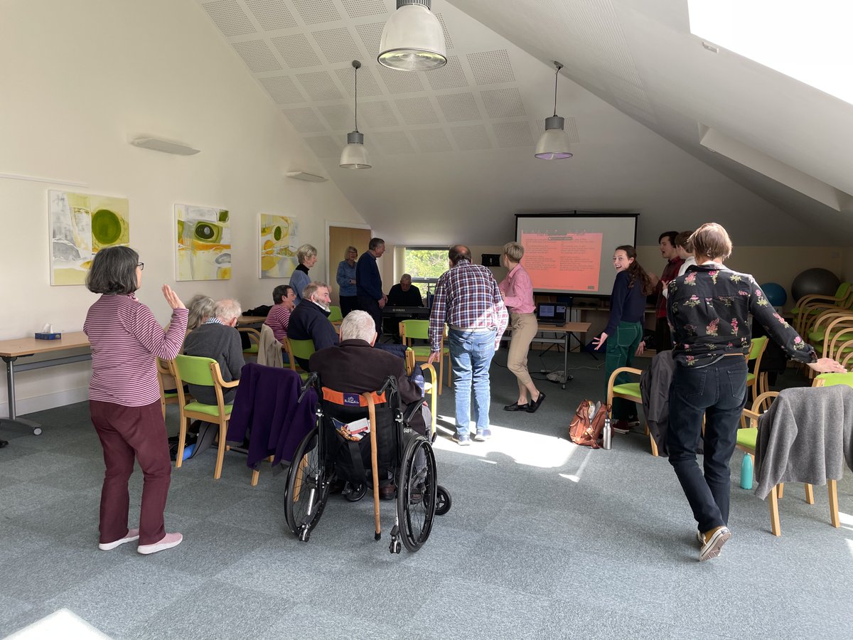 It was great to welcome some new faces today at Canterbury Skylarks in the new Parkinson's Centre for Integrated Therapy! #singtobeatparkinsons 
#creativehealth #singing #music #choir #musictherapy #creative #artshealth #mentalhealth  #wellbeing #parkinsons #dementia #kent