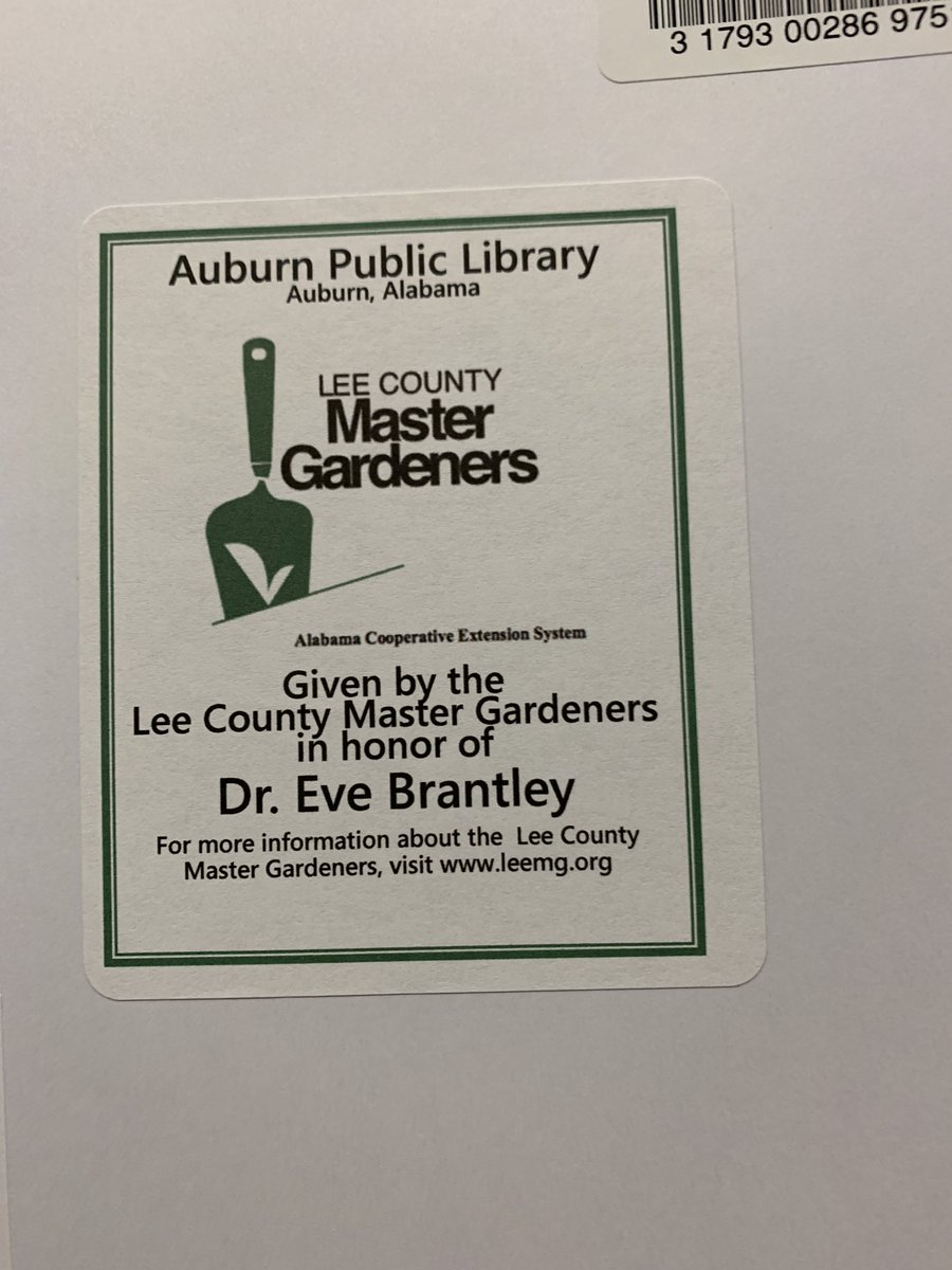 Best thank you gift? Book donation to a local #library! Thank you, Lee Co. #MasterGardeners for the chance to talk about Alabama's #water resources @AuburnWater @ACESedu