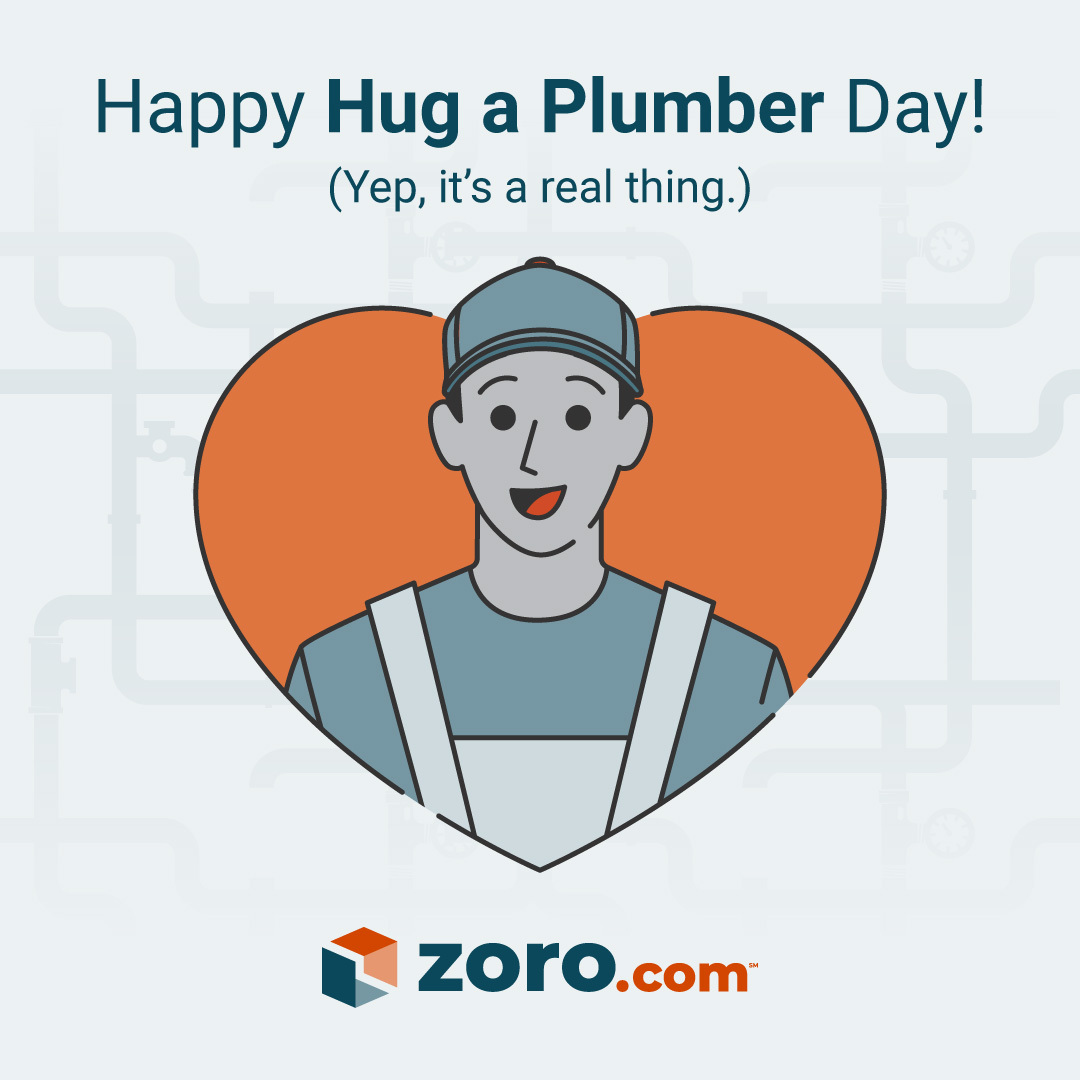 April 25 is National Hug a Plumber Day! Here’s to all the plumbers out there. 🌟 Thanks for making our plumbing disasters disappear. 🚽 #zorousa #nationalhugaplumberday