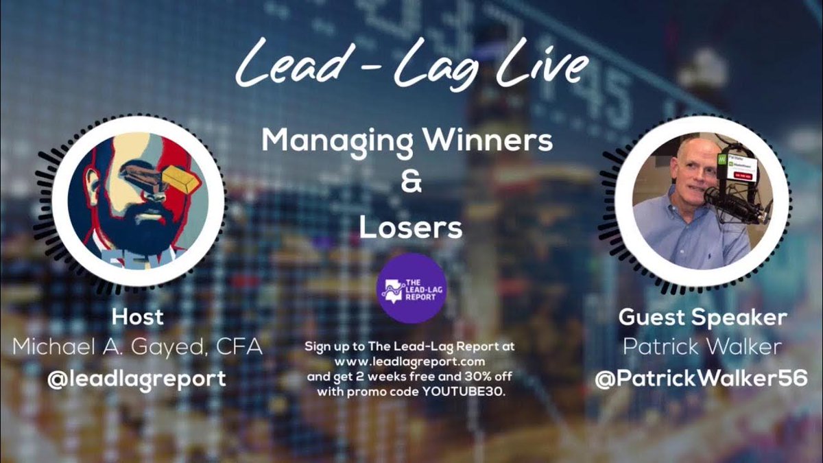 inspiredmoneyfm's tweet image. Learn from Patrick Walker on How to Manage Winners and Losers dlvr.it/Sn3YVR | Lead Lag Report @leadlagreport @PatrickWalker56 #Investing #Markets #PatrickWalker #MichaelGayed #Leadlagreport