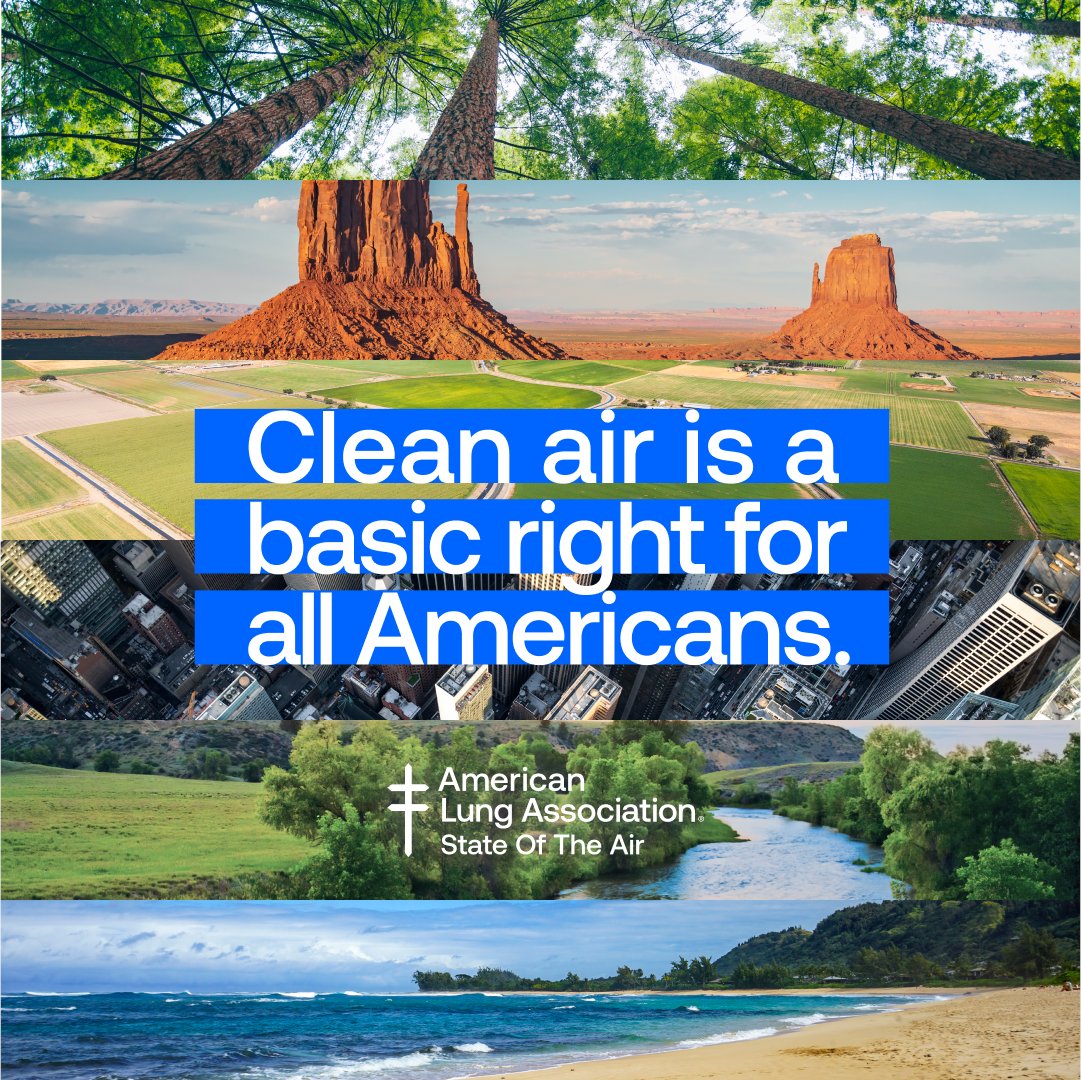 #Airpollution is a serious threat to public health. Our #StateOfTheAir report shows that almost 120 million Americans live in areas with unhealthy air quality. Join us in calling on <a href="/POTUS/">President Donald J. Trump</a> to take action and protect our communities at Lung.org/SOTA. #CleanAirNow
